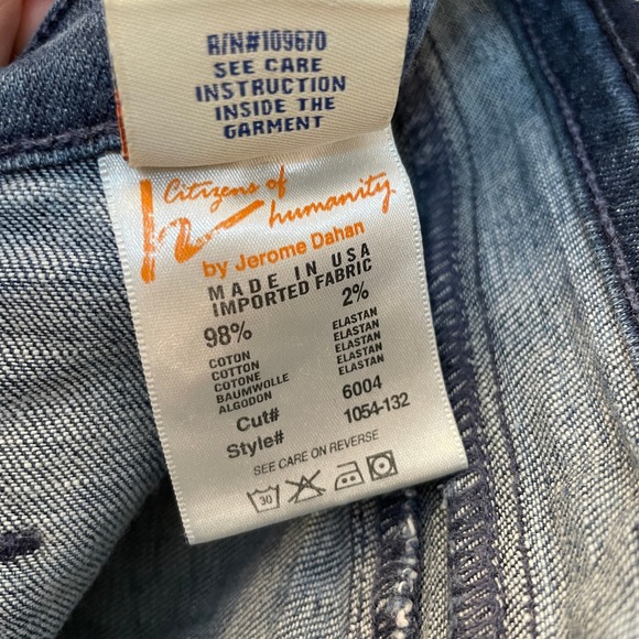 Citizens of Humanity Hutton High Rise Wide Leg Jeans Women 28 Blue Patch Pocket - Picture 7 of 8